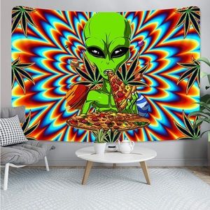 Trippy Alien Tapestry